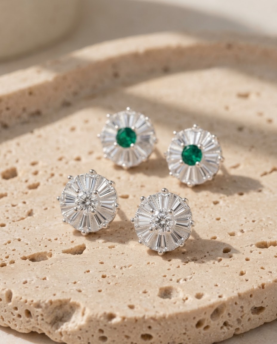 Topos Destello Radial en plata 925 — MARDAN JOYAS